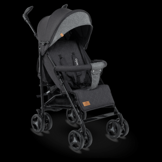 Športový/golfový kočík Lionelo Irma black/dark grey (Golfový kočík s moskytiérou a nánožníkom)