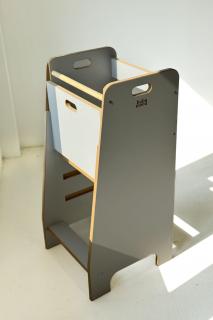 Učiaca veža Montessori Kitchen Helper comfort safe grey
