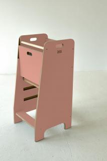 Učiaca veža Montessori Kitchen Helper comfort safe pink