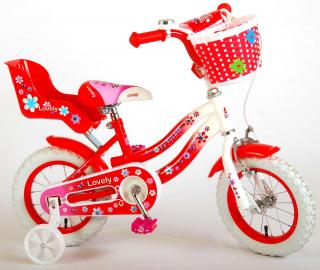 Volare - Detský bicykel Lovely 12" - červený (Dievčenský detský bicykel - červený)