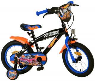 VOLARE - Detský bicykel pre chlapcov Hot Wheels 14 čierny+ 2x ručná brzda