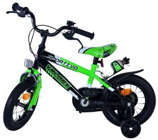 Volare - Detský bicykel Sportivo Green Black 12  + 2x ručná brzda