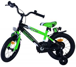 Volare - Detský bicykel Sportivo Green Black 14