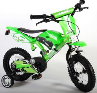 Volare - Motorbike detský bicykel pre chlapcov, 12" zelený (chlapčenský)