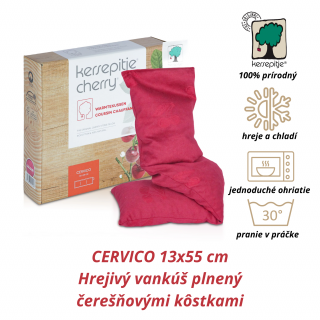 INATURA Čerešničky Cervico 13x55 cm (Hrejivý vankúš plnený čerešňovými kôstkami (tvar šál))