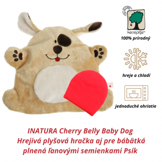 INATURA Cherry Belly Baby Dog (Hrejivá plyšová hračka plnená ľanovými semienkami Psík)
