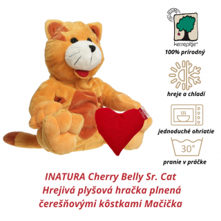 INATURA Cherry Belly Sr. Cat (Hrejivá plyšová hračka plnená čerešňovými kôstkami Mačička)