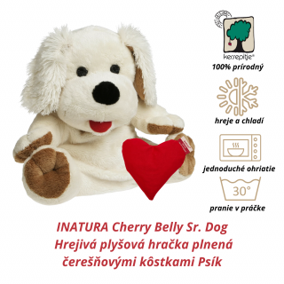 INATURA Cherry Belly Sr. Dog (Hrejivá plyšová hračka plnená čerešňovými kôstkami Psík)