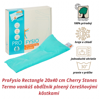INATURA ProFysio Rectangle 20x40 cm Cherry Stones (Termo vankúš obdĺžnik plnený čerešňovými kôstkami )