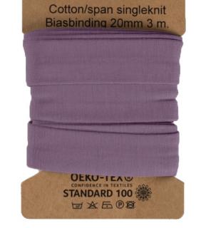 Úpletový šikmý prúžok dusty lilac 3 m | RTex