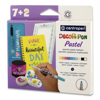 CENTROPEN Decor Pen Pastel 7+2 2738