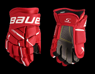 Hokejové rukavice BAUER S23 SUPREME M5 PRO Junior 10" Black Red