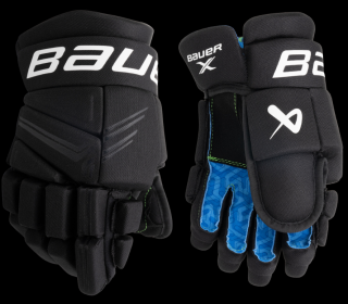 Hokejové rukavice BAUER S24 X JUNIOR 10" Black White