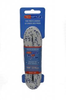 Hokejové šnúrky TEXSTYLE Double1510 MT voskové biele 120"