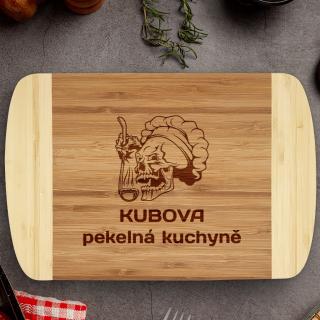 Darčeková bambusová doska s gravírovaním Pán Kuchyňa 3 Veľkosť dosky: 35 x 25 cm