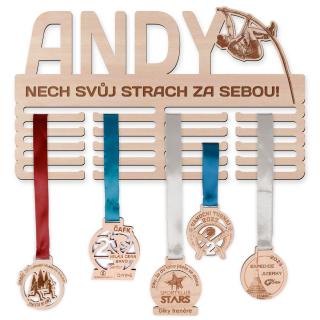 Vešiak na medaile - Atletika, muž Veľkosť vešiaka: Stredný (50 x 30 cm)