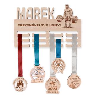 Vešiak na medaile - Powerlifting Veľkosť vešiaka: Malý (30 x 20 cm)