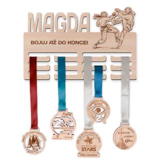 Vešiak na medaile - Taekwondo, žena Veľkosť vešiaka: Malý (30 x 20 cm)