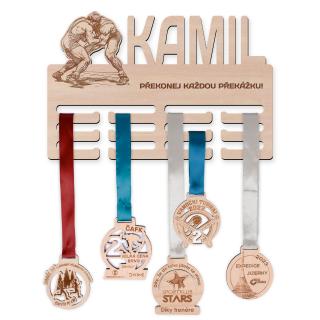 Vešiak na medaile - Wrestling Veľkosť vešiaka: Malý (30 x 20 cm)