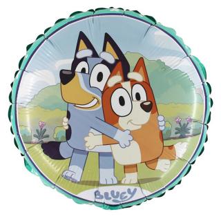 Balón fóliový - Bluey a Bingo 45cm (Potešte svoje detičky balónom s ich obľúbeným superhrdinom. Vhodné pre plnenie vzduchom aj héliom.)