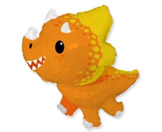 Balón fóliový - Dinosaurus - Baby triceratops 60cm (Vhodné pre plnenie vzduchom aj héliom.)