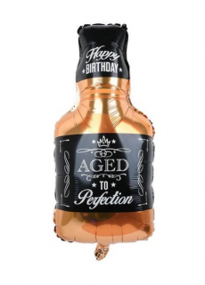 Balón fóliový - Fľaša Whisky 86 cm (Vhodné pre plnenie vzduchom aj héliom)
