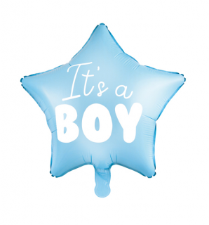 Balón fóliový - It's a boy 48cm - chlapček (Vhodné pre plnenie vzduchom aj héliom.)