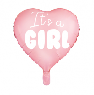 Balón fóliový - It's a girl 45cm - dievčatko (Vhodné pre plnenie vzduchom aj héliom.)