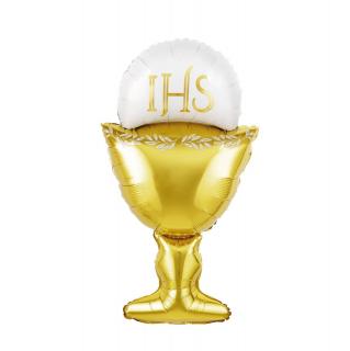 Balón fóliový - Kalich s Hostiou 45 cm (Vhodné pre plnenie vzduchom aj héliom)