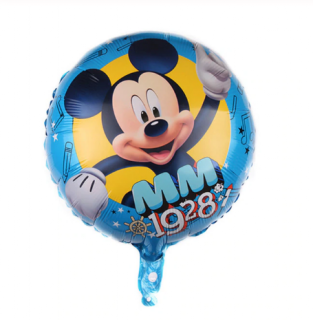 Balón fóliový - Mickey Mouse 45cm (Vhodné pre plnenie vzduchom aj héliom.)