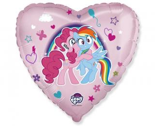 Balón fóliový -  My little pony objatie  srdce 45cm (Vhodné pre plnenie vzduchom aj héliom.)