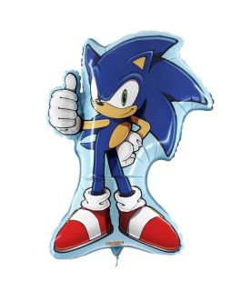 Balón fóliový -   Sonic 74cm (Potešte svoje dieťatko balónom v tvare ich obľúbenej rozprávkovej postavičky. Vhodné pre plnenie vzduchom aj héliom.)