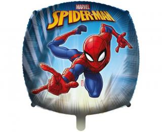 Balón fóliový - Spiderman štvorec (Vhodné pre plnenie vzduchom aj héliom)