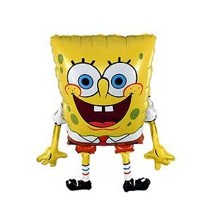 Balón fóliový - Spongebob 55cm (Vhodné pre plnenie vzduchom aj héliom.)