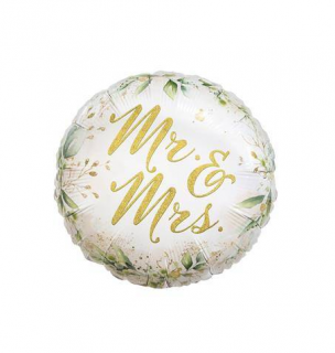 Balóny svadobné - Mr &amp; Mrs  (Pán a Pani - balónik na svadbu. Vhodné pre plnenie vzduchom aj héliom)