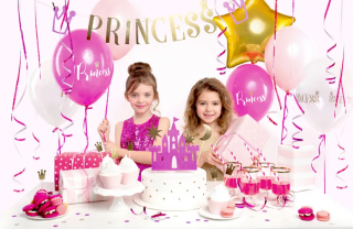 Dekoračný Párty set - Princezná  (Kompletná sada na Vašu oslavu vrátane doplnkov. )
