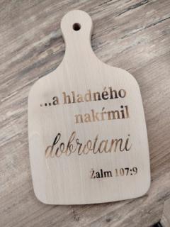 Doska na krájanie - Citát z Biblie (Lopárik na krájanie s biblickým citátom)