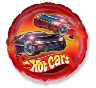 Fóliový balón - hot cars autá (Vhodné pre plnenie vzduchom aj héliom)