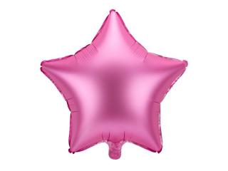 Fóliový balón hviezda - Ružová 48cm (Vhodné pre plnenie vzduchom aj héliom.)