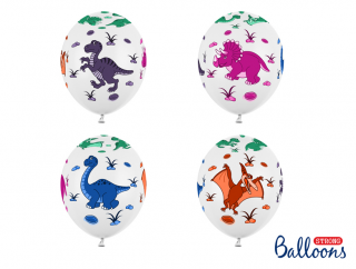 Latexový balón 30cm -  Dinosaurus 1ks (Vhodné pre plnenie vzduchom aj héliom.)