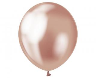 Latexový balón chrómový 12cm - ružové zlato (Mini latexové balóny 12 cm – Doplnkové dekoratívne balóny)