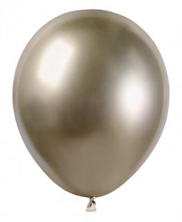 Latexový balón chrómový 12cm - Šampanské (Mini latexové balóny 12 cm – Doplnkové dekoratívne balóny)