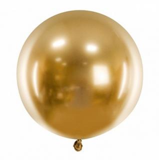 Latexový balón chrómový 60cm - zlatý