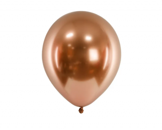 Latexový balón extra lesklý 30cm - medený  (Vhodné pre plnenie vzduchom aj héliom.)