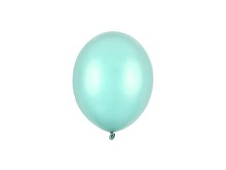 Latexový balón metalický 12cm - zelený mentolový (Mini latexové balóny 12 cm – Doplnkové dekoratívne balóny)