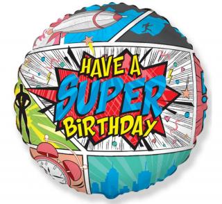 Narodeninový balón - Happy Birthday Komiks (Vhodné pre plnenie vzduchom aj héliom.)