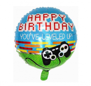 Narodeninový balónik  - happy birthday joystick (Vhodné pre plnenie vzduchom aj héliom)