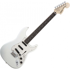 Squier Deluxe Hot Rails Stratocaster RW Olympic White