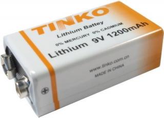 Hütermann Baterie TINKO 9V ER9 (CR9V) 1200mAh lithiová, skladovatelnost 10let