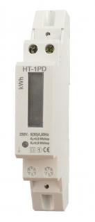 Hütermann Elektroměr na DIN lištu jednofázový digitální 1F měřič spotřeby wattmetr  HT-1PD